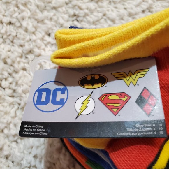 DC Comics Socks Harley Quinn 6 Pair Wonderwoman - Picture 2 of 15